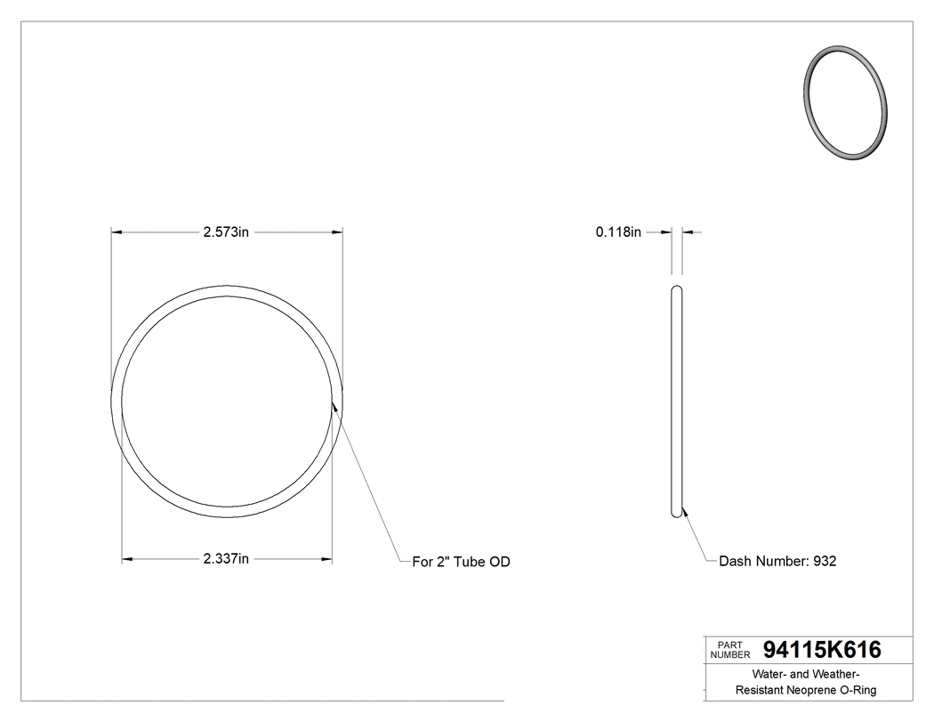 Technical drawing - 94115K616